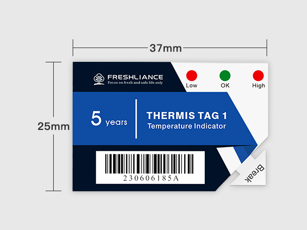 Thermis Tag 1 مؤشر درجة الحرارة والوقت