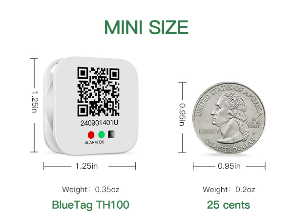 عبر البلوتوث BlueTag T100/TH100 مسجل بيانات درجة الحرارة والرطوبة