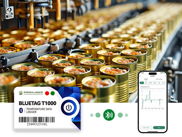 عبر البلوتوث BlueTag T1000 مسجل بيانات درجة الحرارة