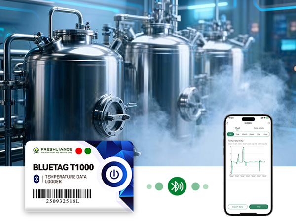 عبر البلوتوث BlueTag T1000 مسجل بيانات درجة الحرارة