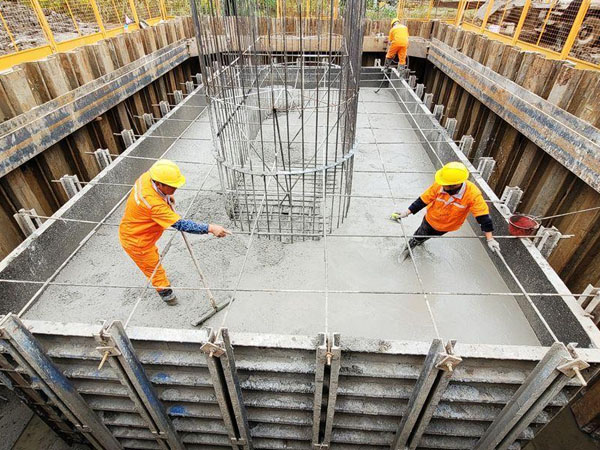 مراقبة درجة حرارة الخرسانة لاس
